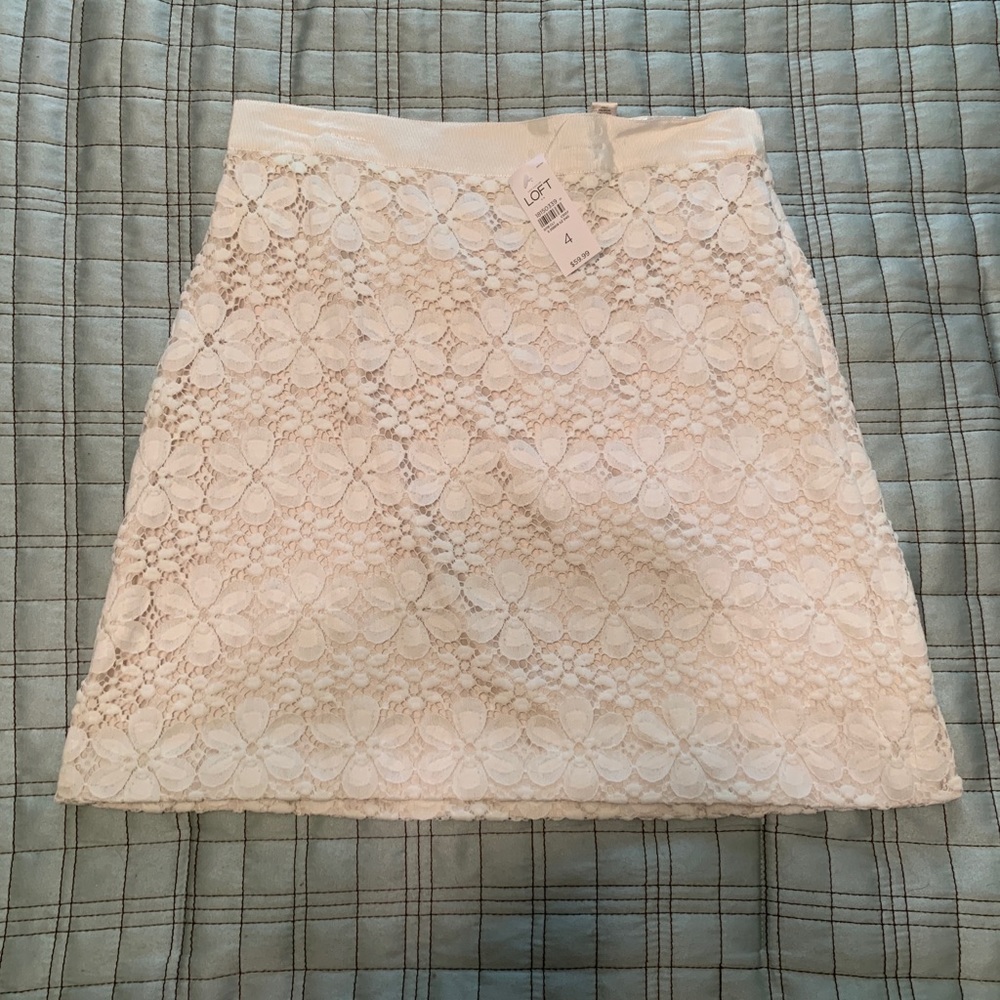 Floral white skirt - perfect for spring!